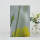 黄色のポピーの影12パーソナル化可能な文房具 便箋 (スタンド正面)