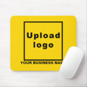 黄色のマウスパッド上のビジネス名とロゴ マウスパッド (マウス)