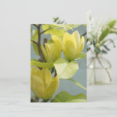 黄色のマグノリアのグリーティングカード (スタンド正面)