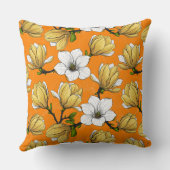 黄色のマグノリア庭園 クッション (裏面)