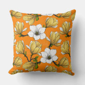 黄色のマグノリア庭園 クッション (正面)