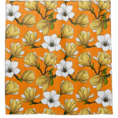 黄色のマグノリア庭園 シャワーカーテン (正面)