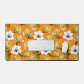 黄色のマグノリア庭園 デスクマット (キーボード&マウス)