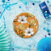 黄色のマグノリア庭園 ペーパープレート (パーティー)