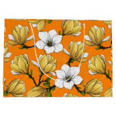 黄色のマグノリア庭園 ラージペーパーバッグ (裏面)