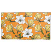 黄色のマグノリア庭園 枕カバー (正面左)