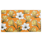 黄色のマグノリア庭園 枕カバー (正面右)