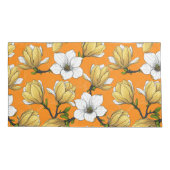 黄色のマグノリア庭園 枕カバー (裏面-左)