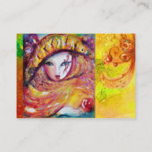 黄色のマスクと赤いバラと金ゴールドの輝き 名刺 (裏面)