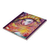 黄色のマスク/ベネチアンマスカレードボール，紫 タイル (側面)