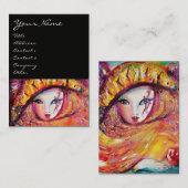 黄色のマスク/舞台芸術，コスチューム・デザイナー 名刺 (正面/裏面)