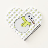 黄色のマフラーを巻いた雪だるま ノートブック (裏面)