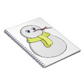 黄色のマフラーを巻いた雪だるま ノートブック (右側)