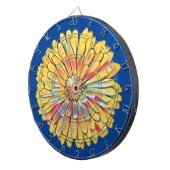 黄色のマリゴールドの花 ダーツボード (正面右)