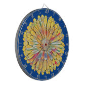 黄色のマリゴールドの花 ダーツボード (正面左)