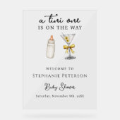 黄色のマルティーニの赤ちゃんシャワーの途中のチニの人 アクリルサイン (正面)