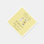 黄色のマルティーニの赤ちゃんシャワーの途中のチニの人 スタンダードカクテルナプキン (角)