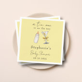 黄色のマルティーニの赤ちゃんシャワーの途中のチニの人 スタンダードカクテルナプキン