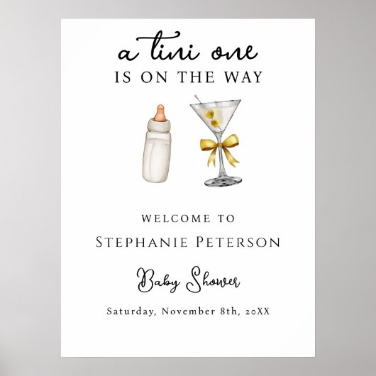 黄色のマルティーニの赤ちゃんシャワーの途中のチニの人 ポスター (正面)