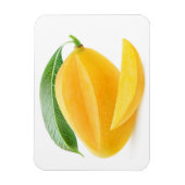 黄色のマンゴーをカット マグネット (縦)