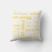 黄色のマージャピロー クッション (裏面)