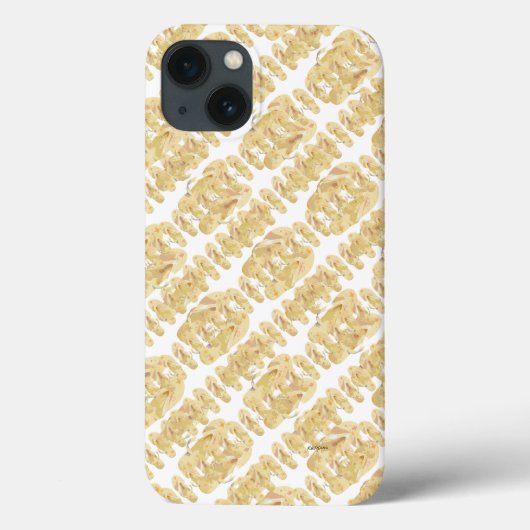 黄色のミニフロップパターン Case-Mate iPhoneケース (裏面)