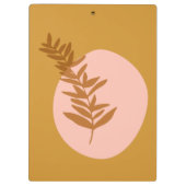 黄色のミニマル植物芸術パーソナライズされた クリップボード (裏面)