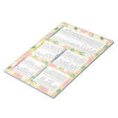 黄色のメモ帳の食料品リスト、黄色の食料品 ノートパッド (アングル)