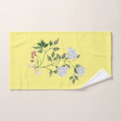 黄色のメロウの花 バスタオルセット (ハンドタオル)