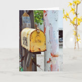 黄色のメールボックス カード (黄色い花)