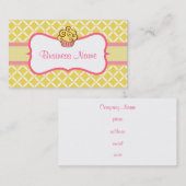 黄色のモダンカップケーキの名刺 名刺 (正面/裏面)