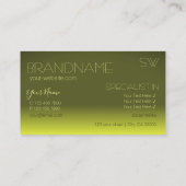 黄色のモダングラデーション鏡文字モノグラム 名刺 (裏面)