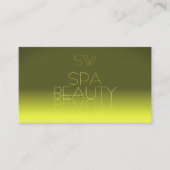 黄色のモダングラデーション鏡文字モノグラム 名刺 (正面)