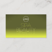 黄色のモダングラデーション鏡文字(ロゴ付き) 名刺 (正面)