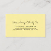 黄色のモダンタイポグラフィありがとう 名刺 (裏面)