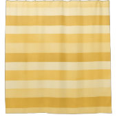 黄色のモダンテクスチャストライプパターン シャワーカーテン (正面)