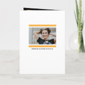 黄色のモダンブロック5 – 写真の卒業 招待状 (裏面)