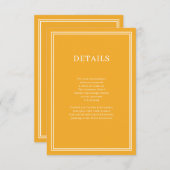 黄色のモダンミニマリズム・エンクロージャ・カード エンクロージャーカード (正面/裏面)