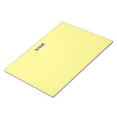黄色のモダンモノグラム名 ノートパッド (アングル)