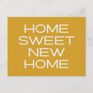 黄色のモダンユニークシンプル新しいアドレスを移動 ポストカード