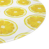 黄色のモダンレモンは新鮮な果物を切る カッティングボード (角)