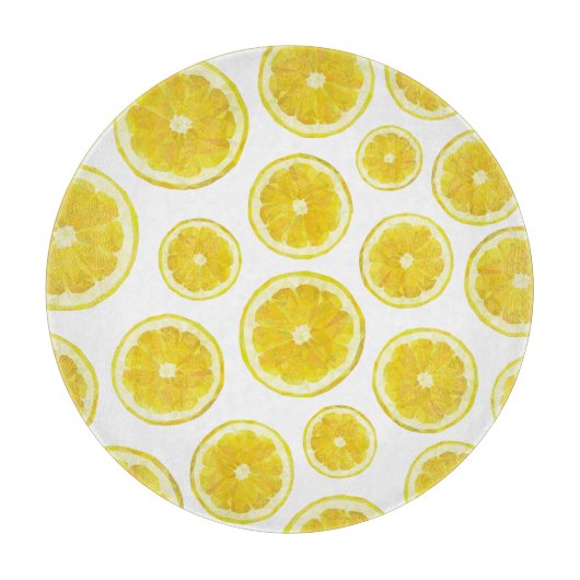 黄色のモダンレモンは新鮮な果物を切る カッティングボード (正面)