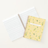 黄色のモダンレモンノートブック – 完全にパーソナライズ ノートブック (内部)