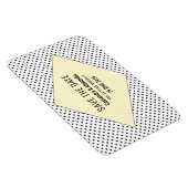 黄色のモダン水玉模様日付の保存 マグネット (右側)