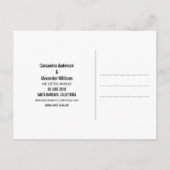 黄色のモダン水玉模様日付の保存 案内ポストカード (裏面)