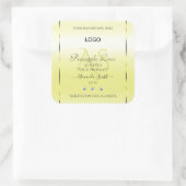 黄色のモダン製品ラベル宝石モノグラムロゴ スクエアシール (バッグ)