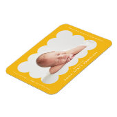 黄色のモダン鱗片状フレーム誕生のお知らせ マグネット (左側)