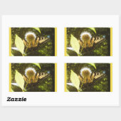 黄色のモナークステッカー 長方形シール (シート)