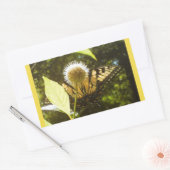 黄色のモナークステッカー 長方形シール (封筒)