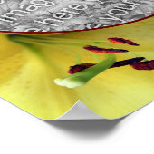 黄色のユリの花のクローズアップ写真を自分で作成 ポスター (角)